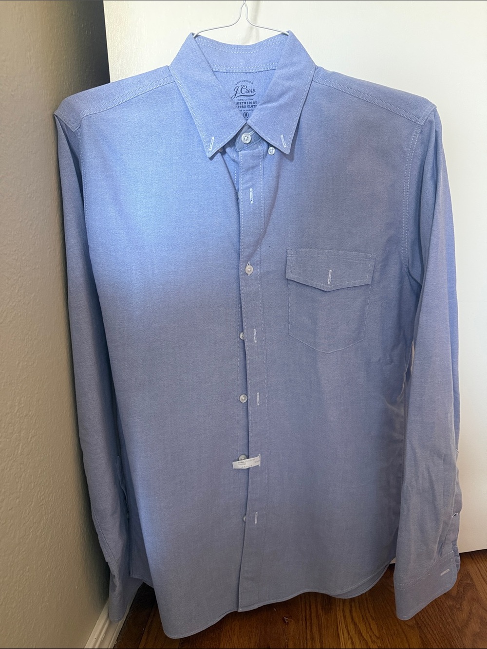 J. Crew Men's Oxford Button-Down Shirt in Light Blue